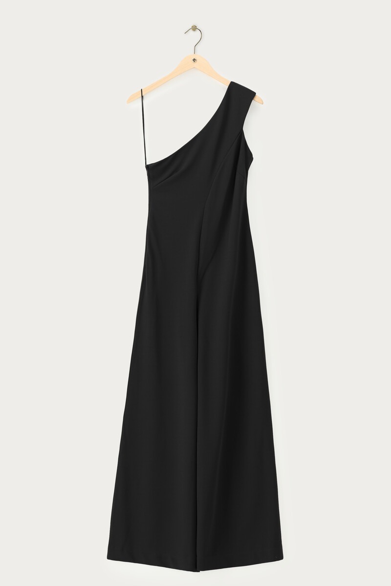 Black one-shoulder jumpsuit | My Jewellery
