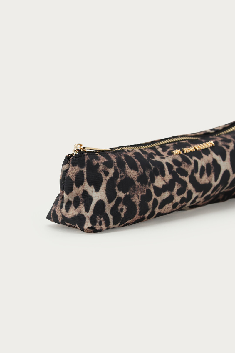 Black pencil case with leopard print | My Jewellery