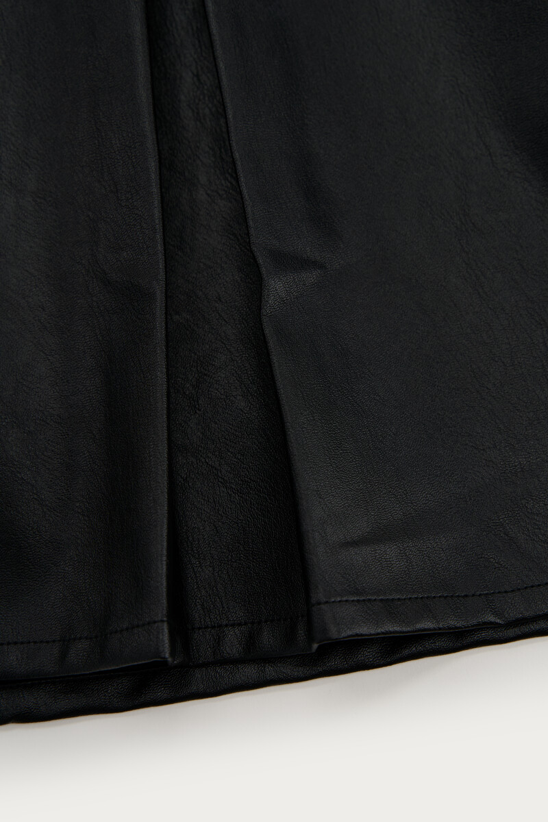 Black PU top with short sleeves | My Jewellery