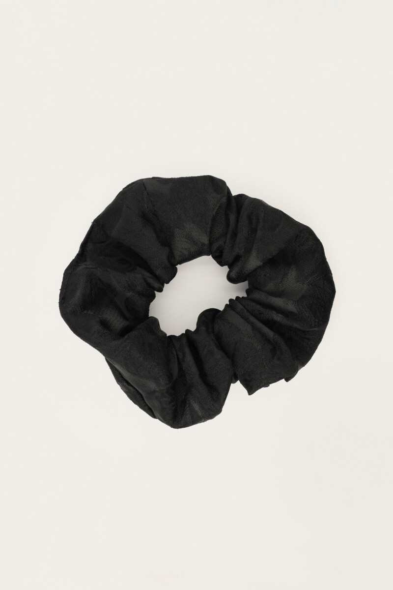 My jewellery Zwarte Jacquard Scrunchie