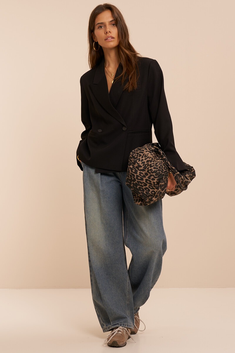 Black short blazer with buttons | My Jewellery