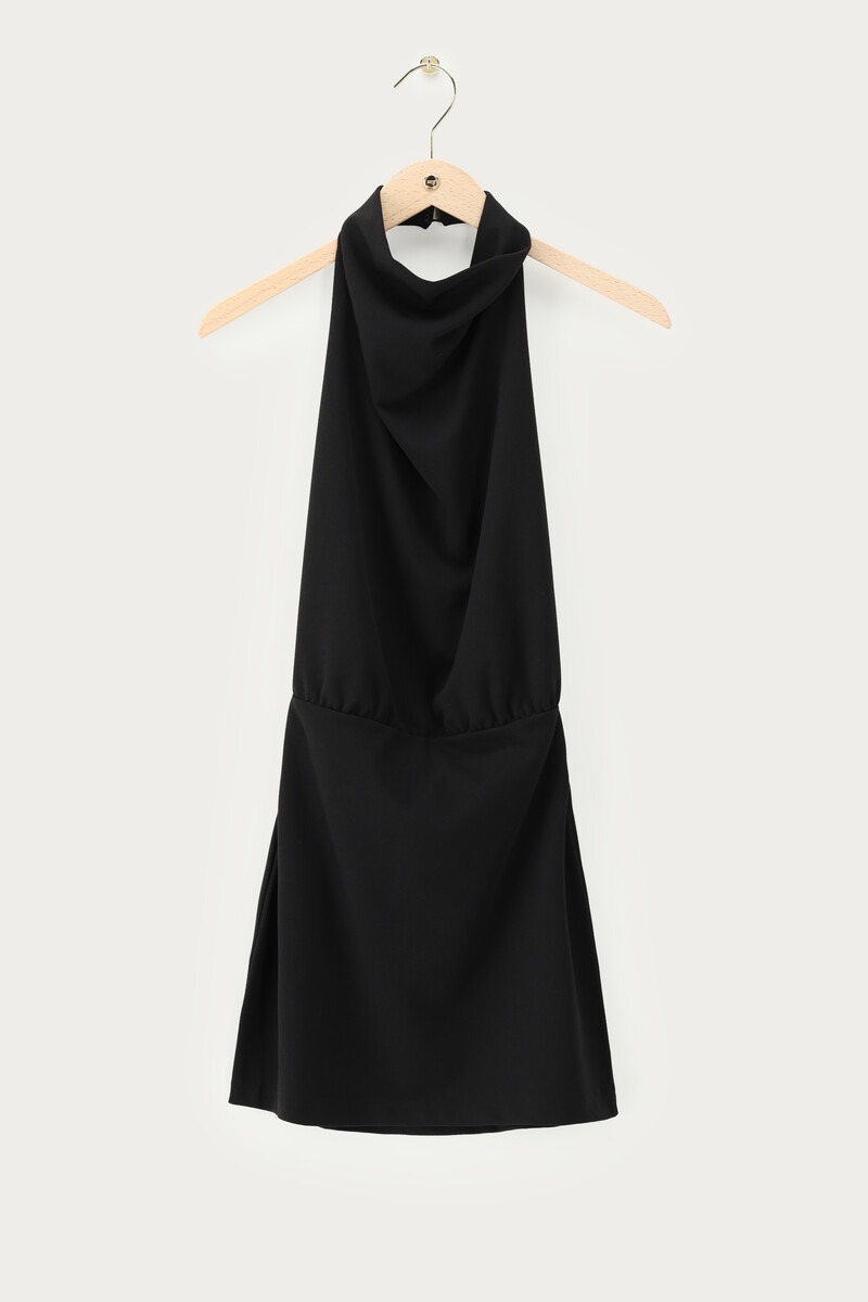 Black short halter dress | My Jewellery