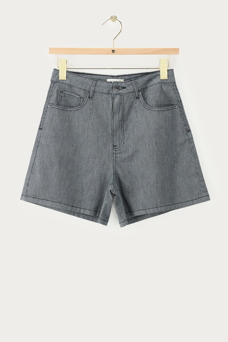 Grey striped denim shorts | My Jewellery