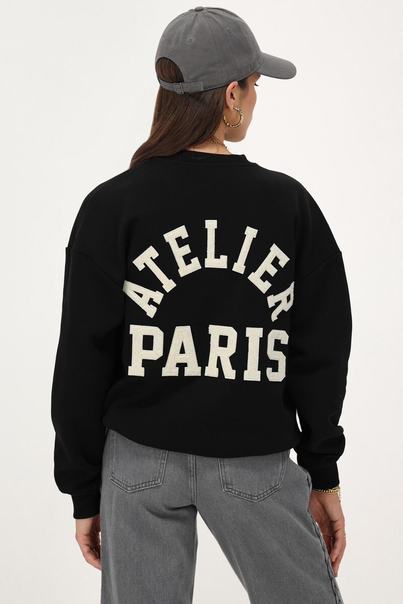 Black sweatshirt "Atelier Paris" | My Jewellery