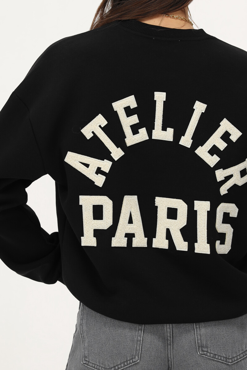 Black sweatshirt "Atelier Paris" | My Jewellery