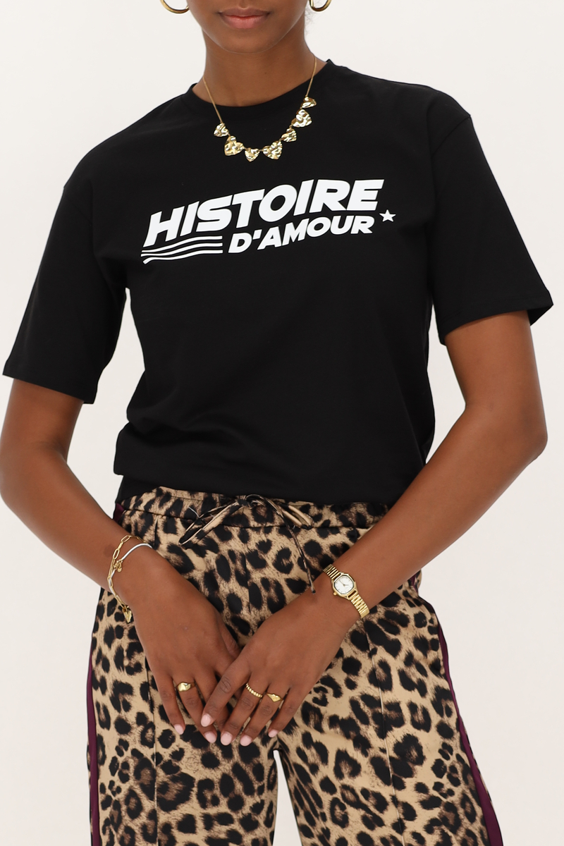 Black t-shirt histoire d'amour | My Jewellery