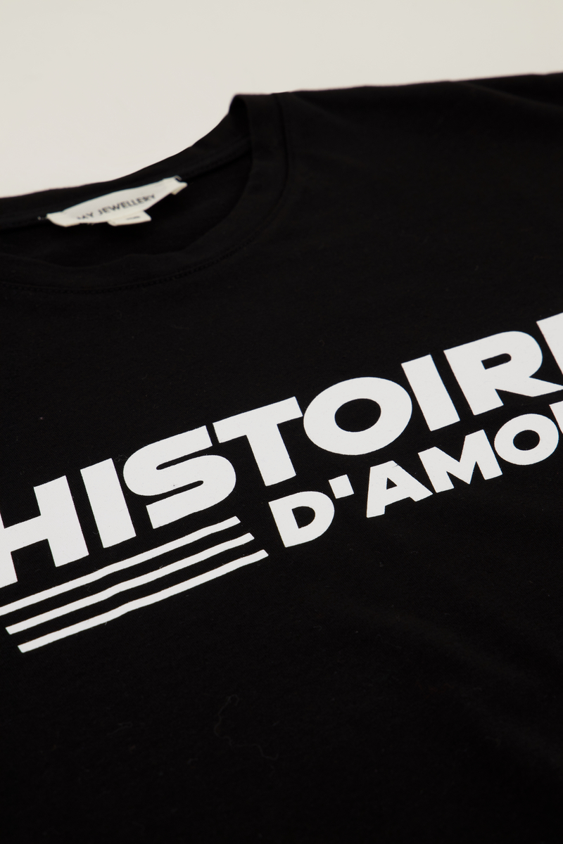 Black t-shirt histoire d'amour | My Jewellery