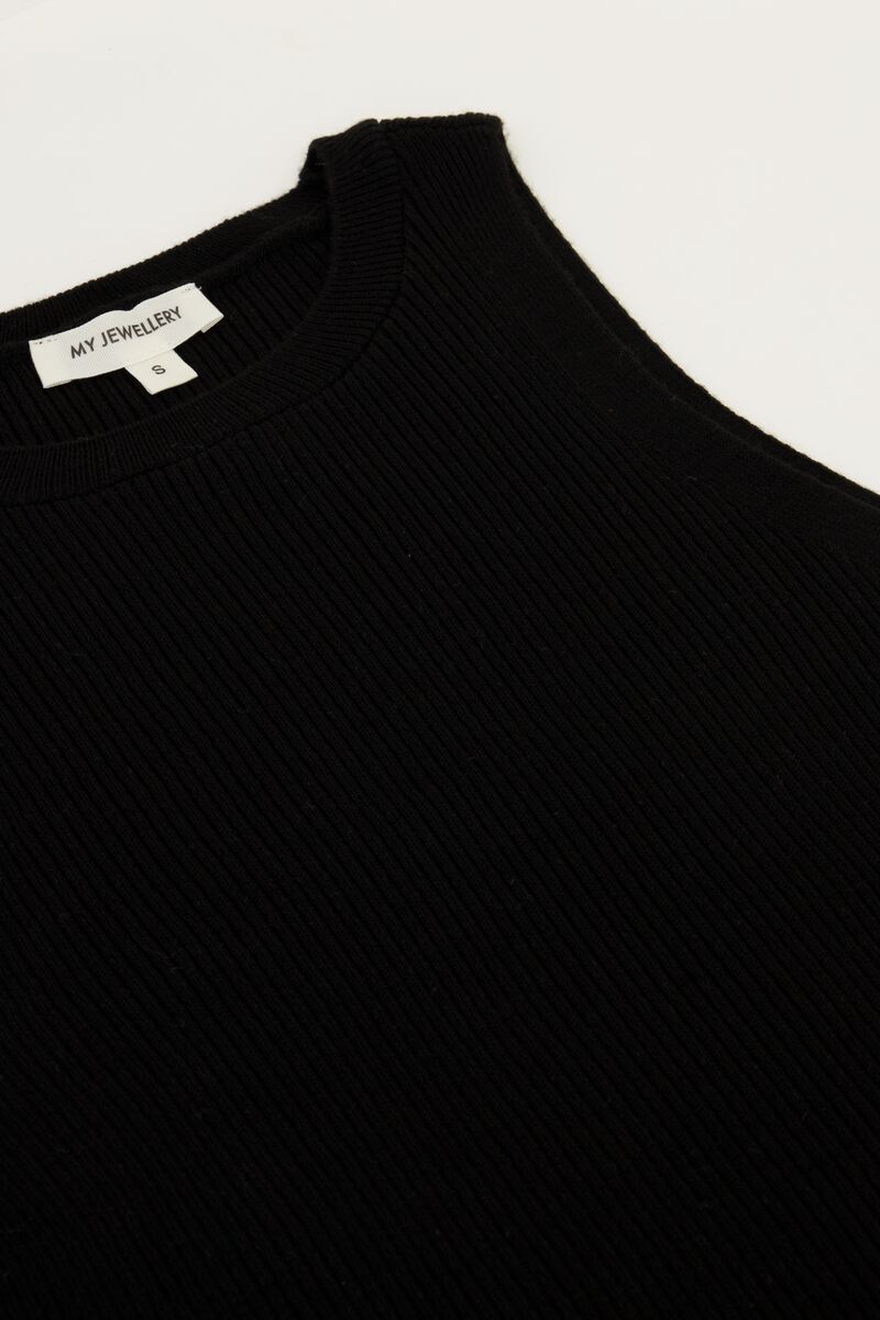 Black tank top with rib | My Jewellery