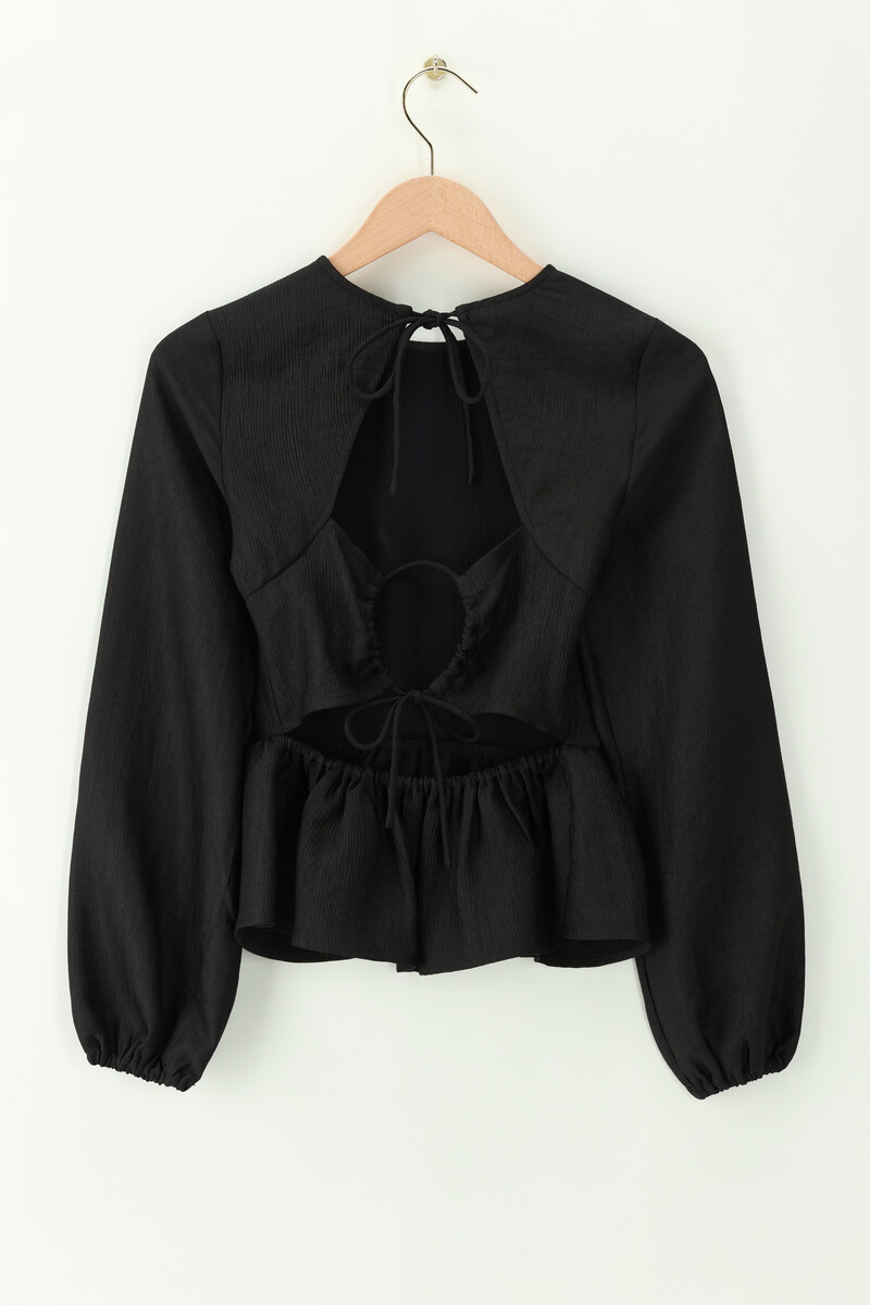 Black top with open back | My Jewellery