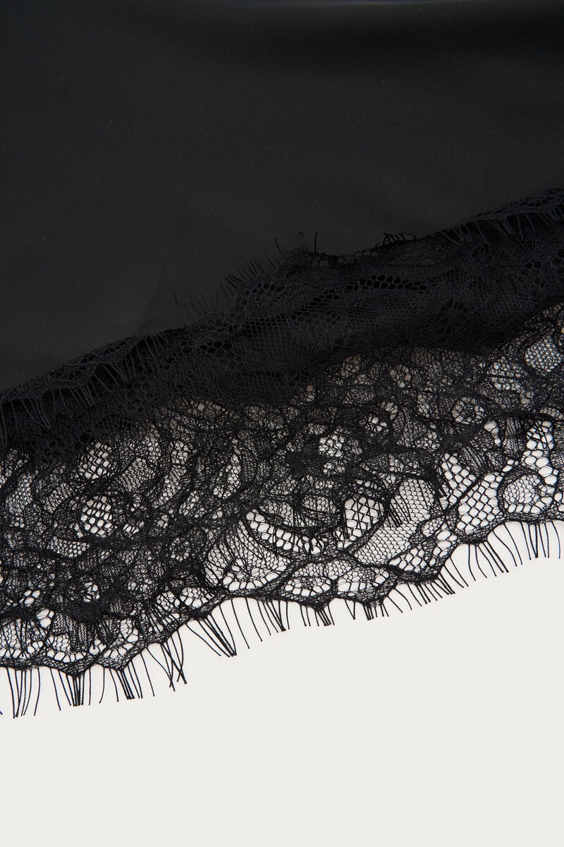 Black wrap scarf in satin look | My Jewellery