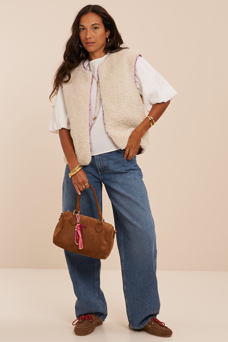 Blue barrel jeans with asymmetric fastening | My Jewellery