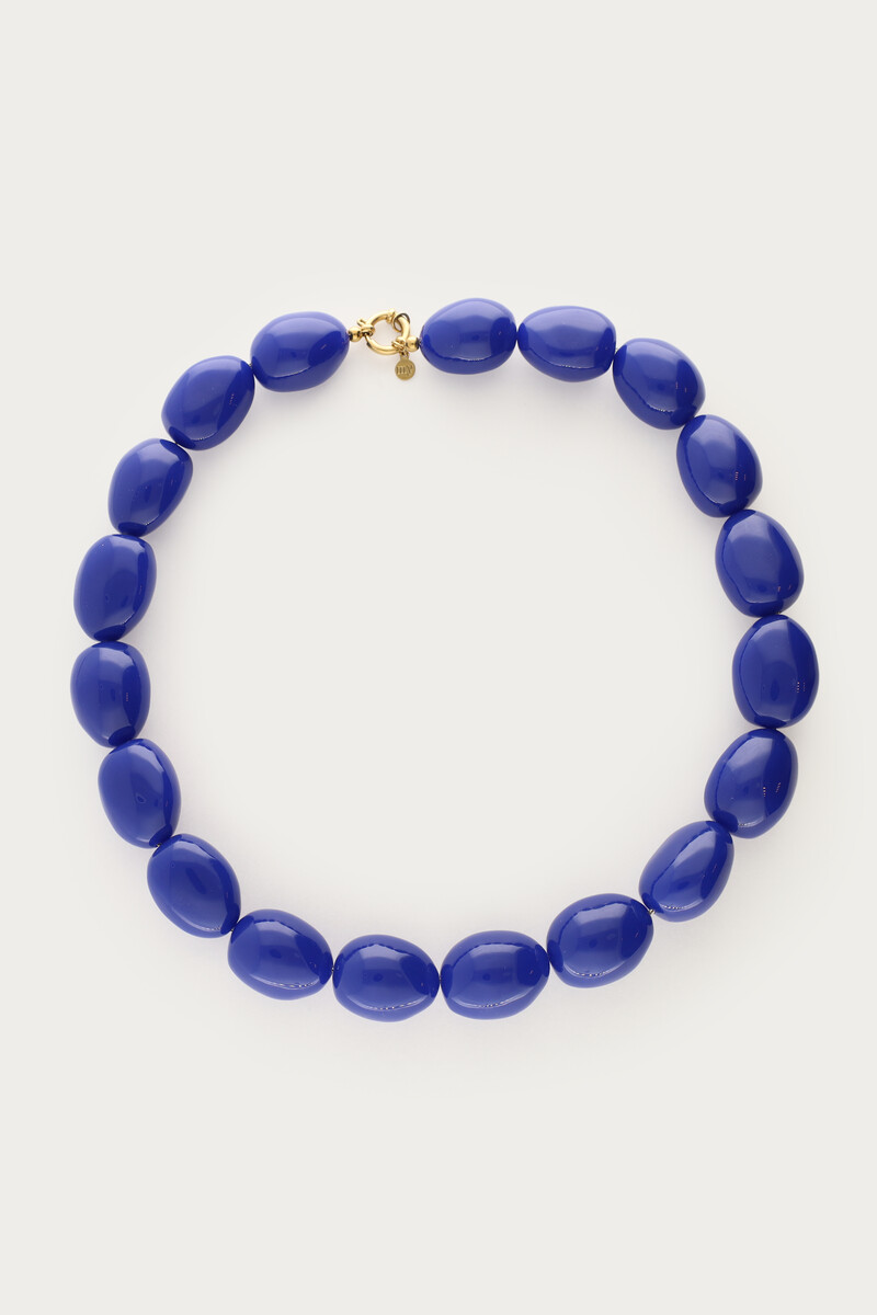 Blue chunky beaded necklace | My Jewellery