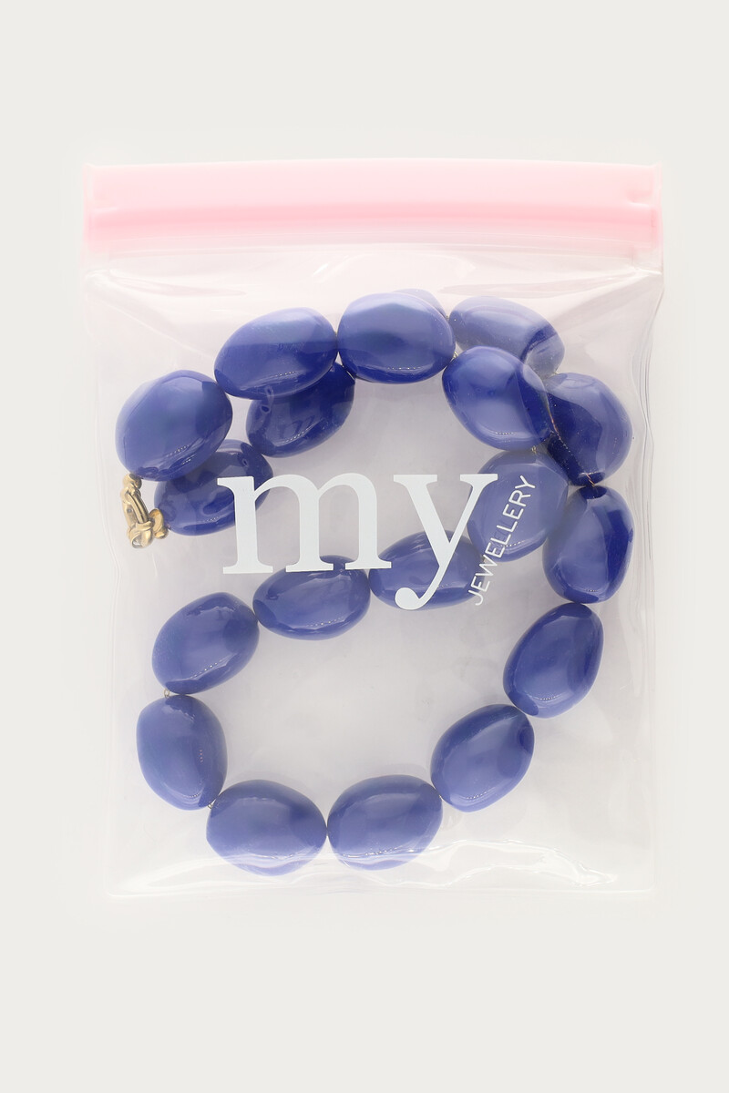 Blue chunky beaded necklace | My Jewellery