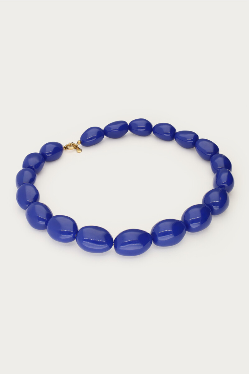 Blue chunky beaded necklace | My Jewellery