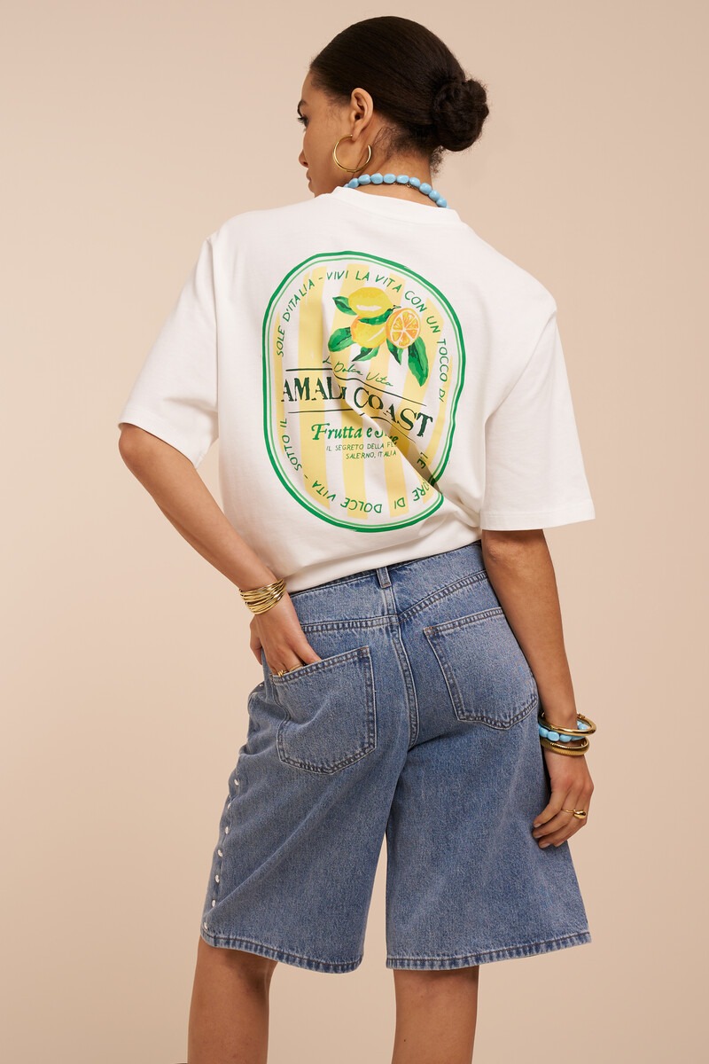 Blue denim jorts with studs | My Jewellery