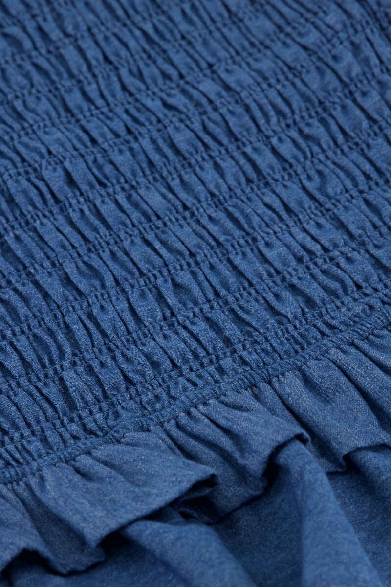 Blue denim skirt with smock | My Jewellery