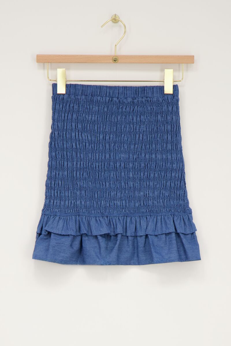 Blue denim skirt with smock | My Jewellery