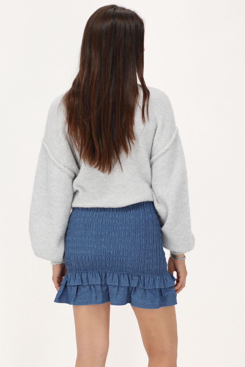 Blue denim skirt with smock | My Jewellery