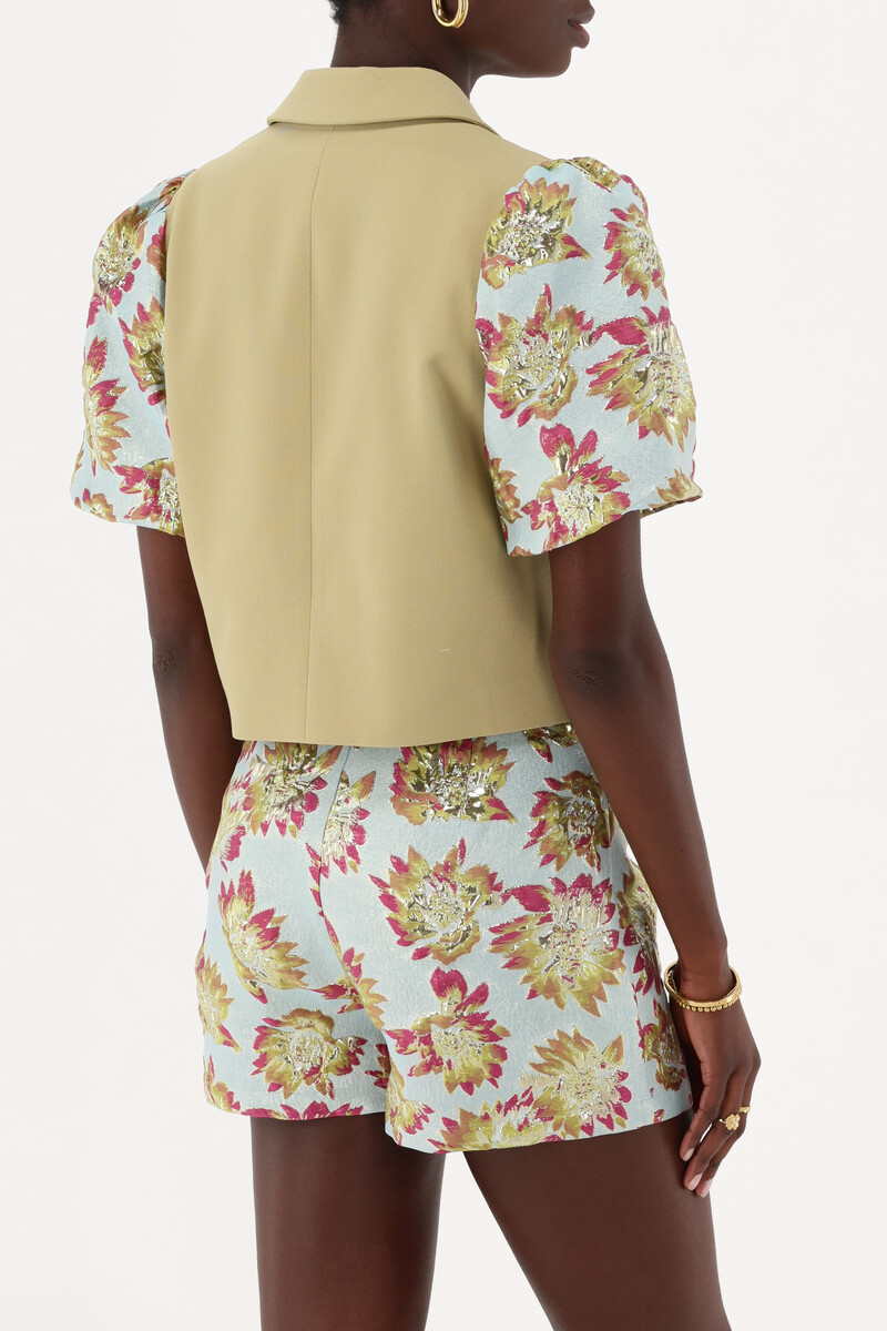 Blue jacquard shorts | My Jewellery