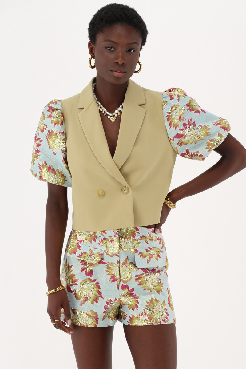 Blue jacquard shorts | My Jewellery