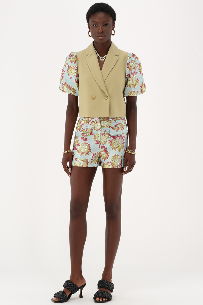 Blue jacquard shorts | My Jewellery