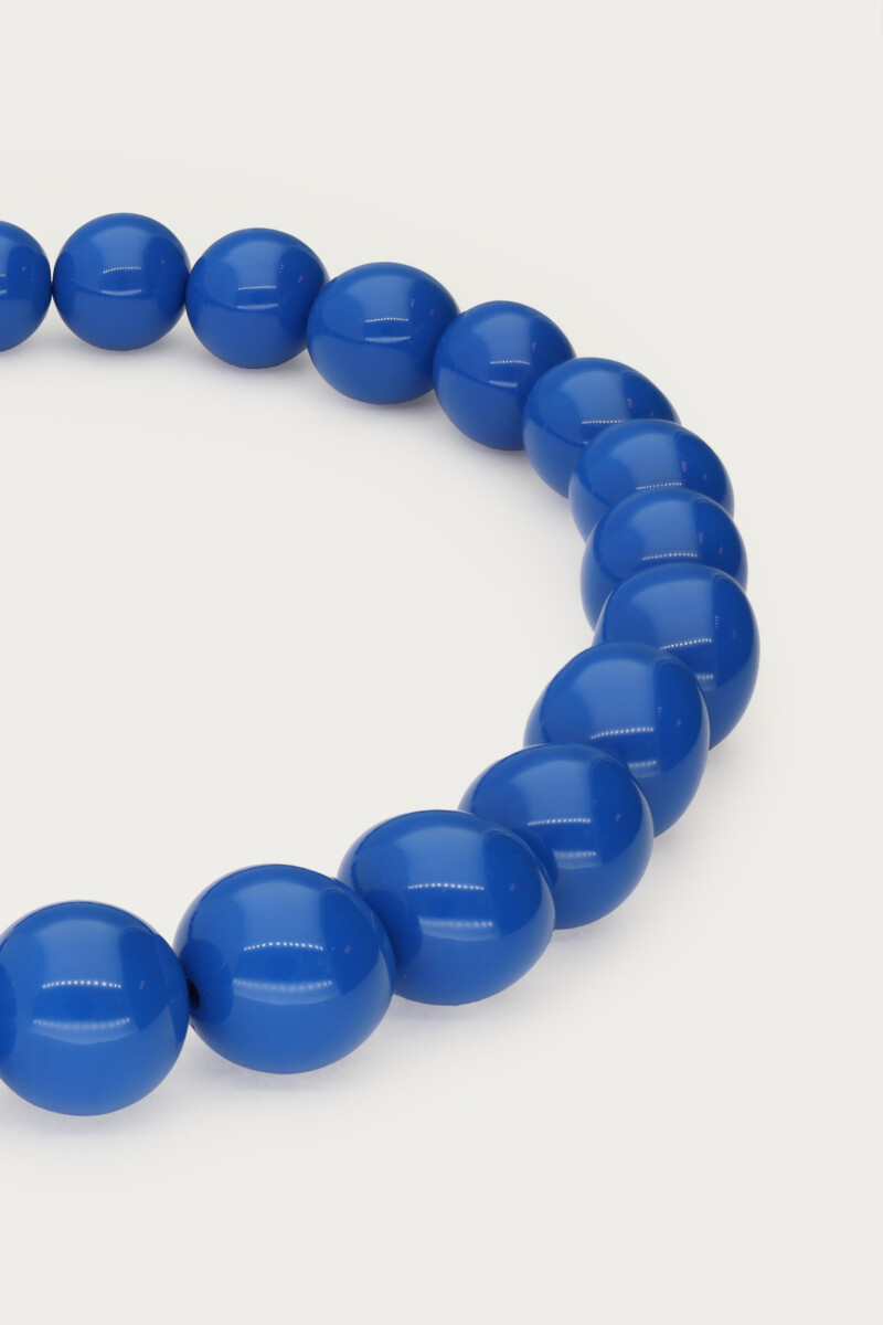 Blue necklace with coarse beads | My Jewellery