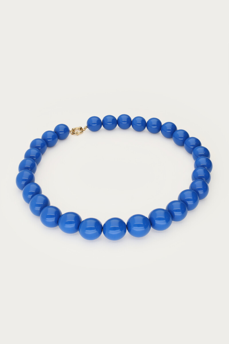 Blue necklace with coarse beads | My Jewellery