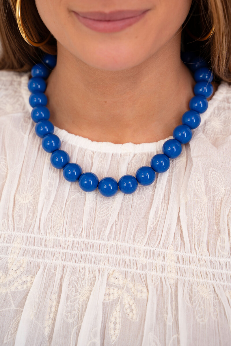 Blue necklace with chunky beads | My Jewellery