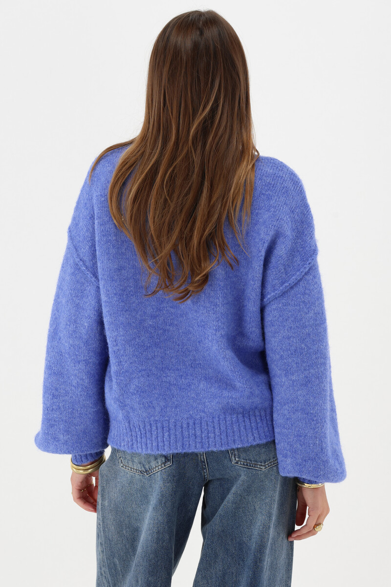 Blue oversized knitted sweater | My Jewellery