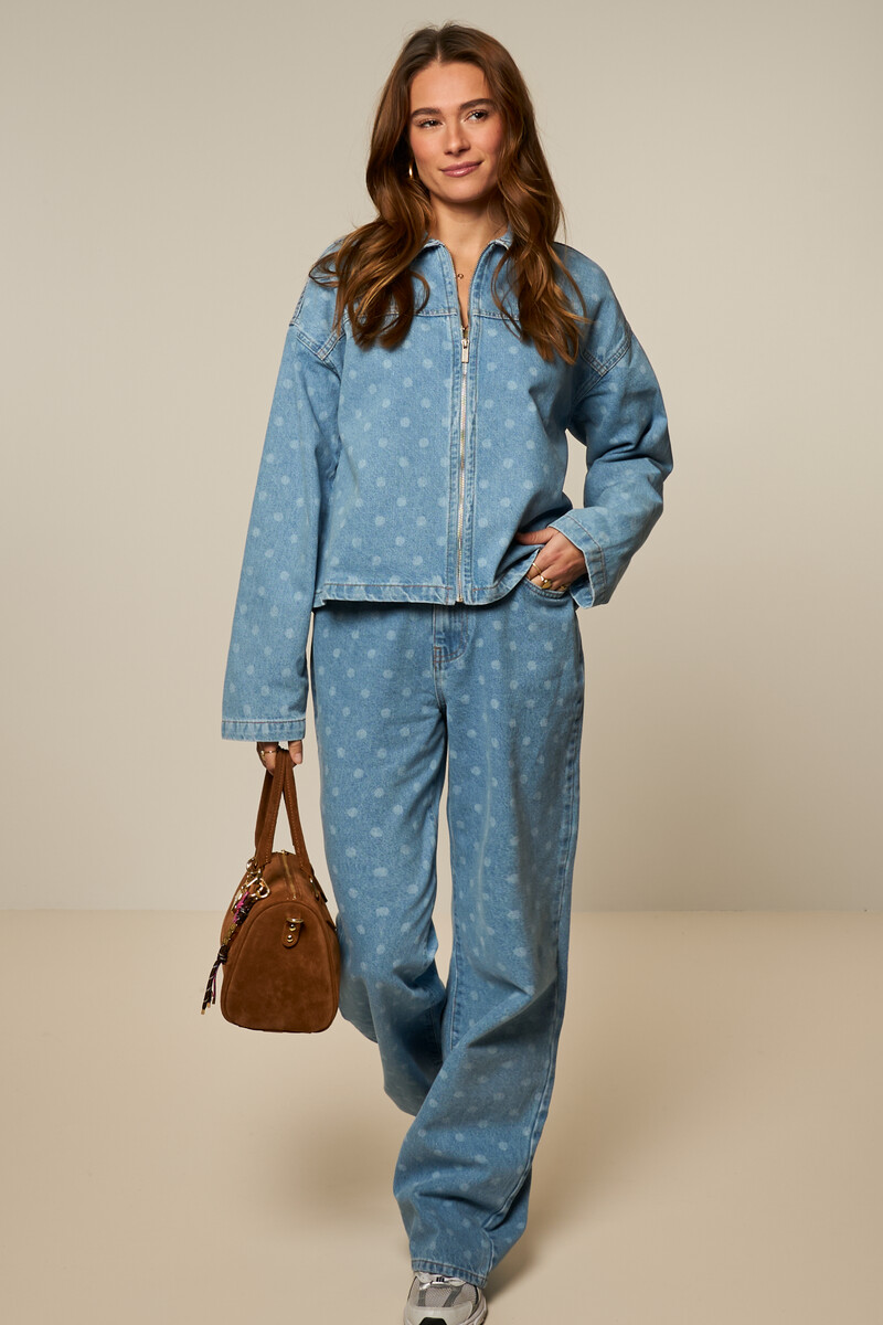 Blue polka dot jacket | My Jewellery