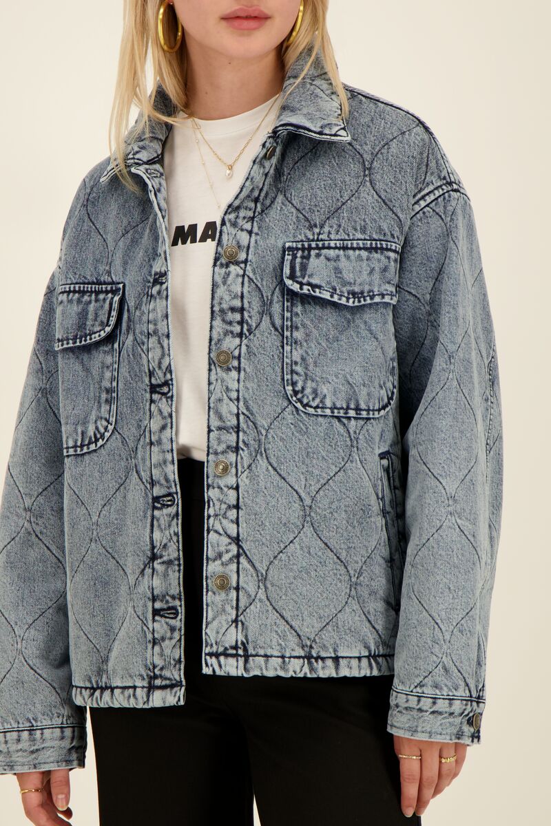 Gesteppte jeansjacke
