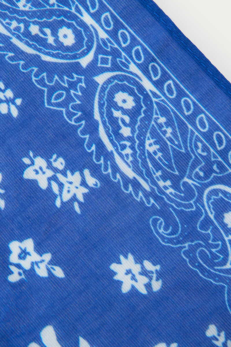 Blue scarf with bandana print | My Jewellery
