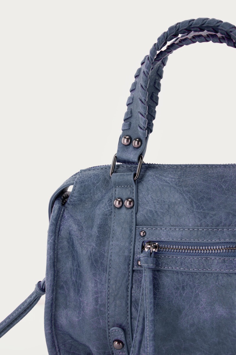 Blue small PU cargo bag | My Jewellery