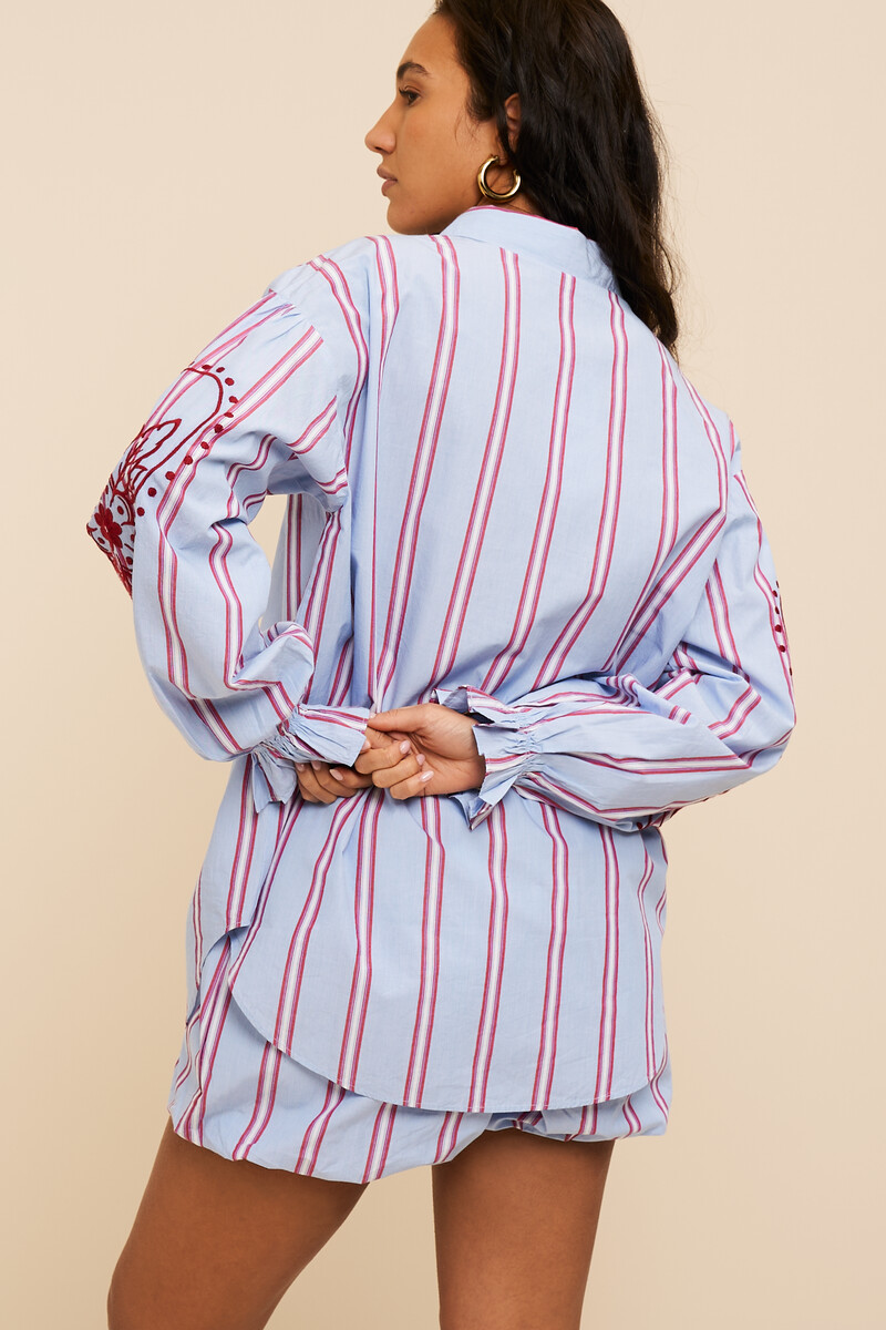 Blue striped balloon shorts | My Jewellery