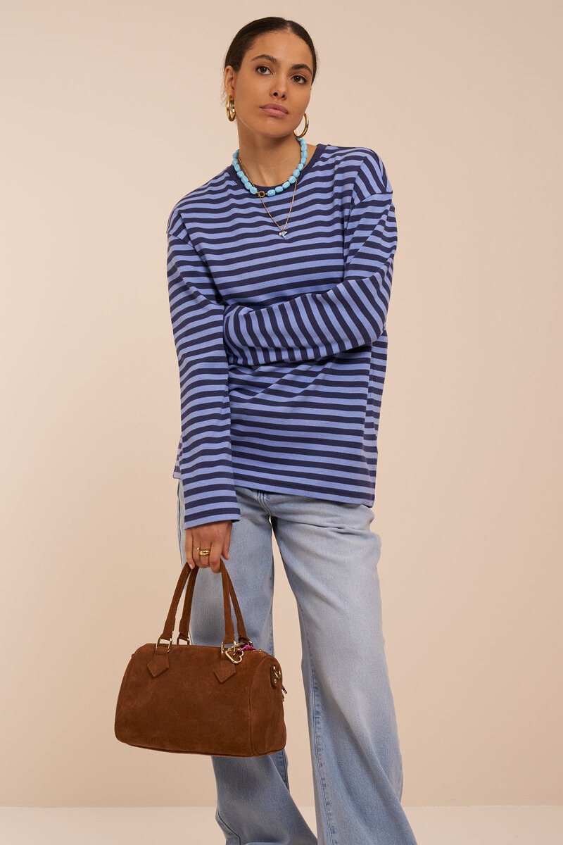 Blue striped T-shirt with long sleeves | My Jewellery