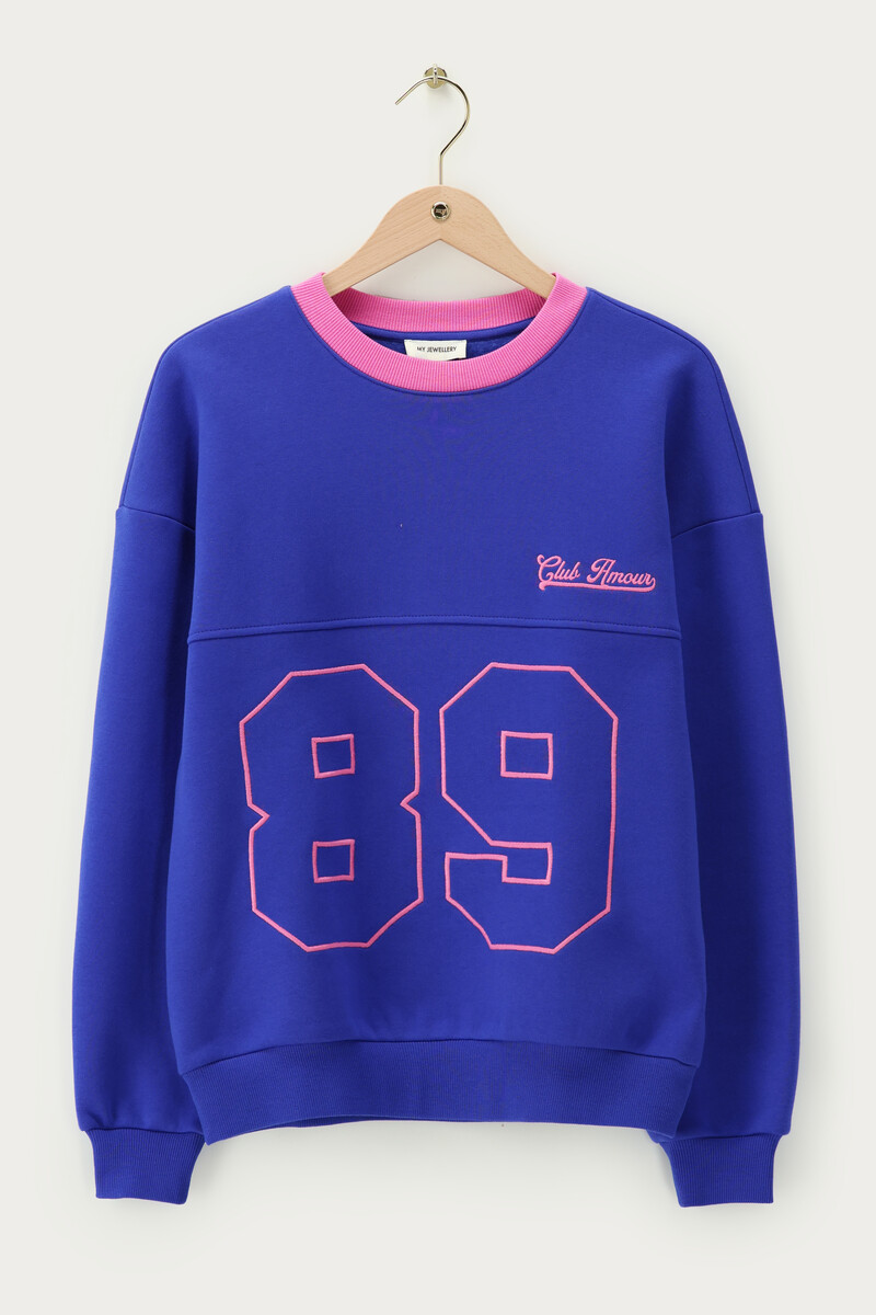 Blue sweater "89 Club amour" | My Jewellery
