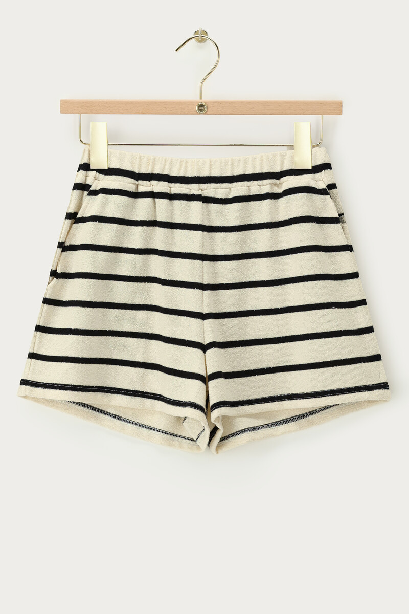 Black and white striped shorts | My Jewellery