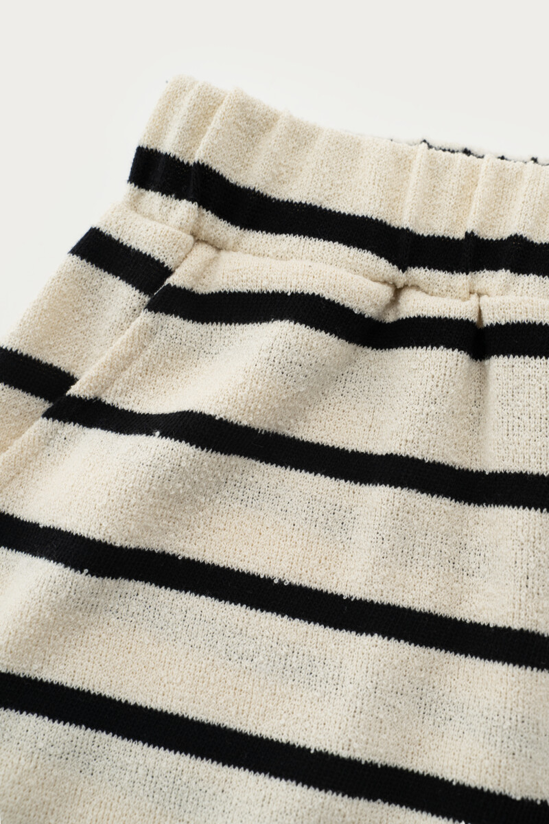 Black and white striped shorts | My Jewellery