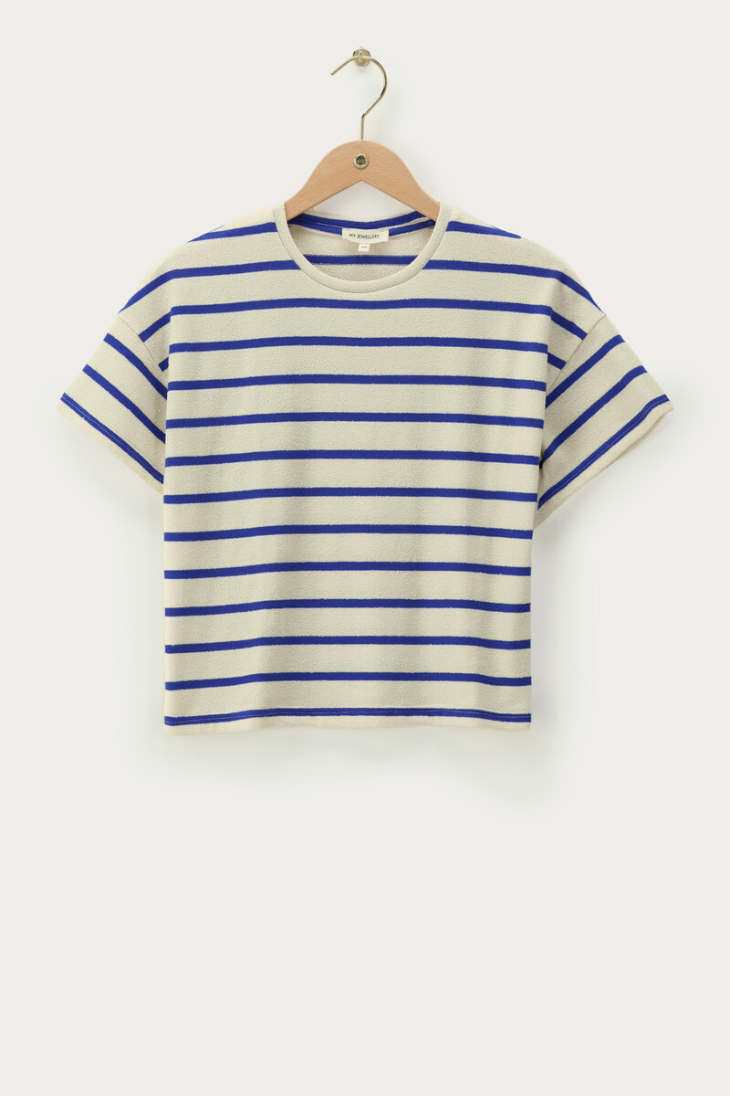 Blue white striped T-shirt | My Jewellery