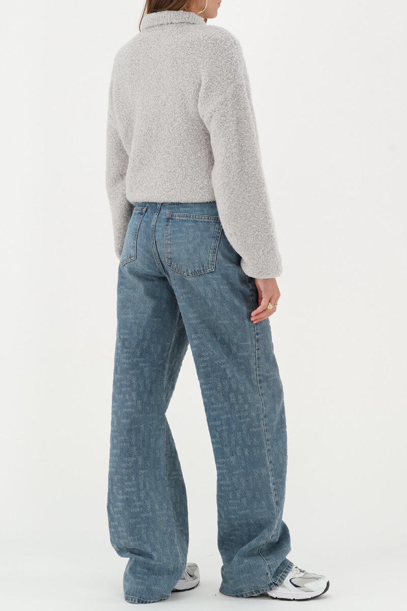 Blue wide leg jeans with structure | My Jewellery