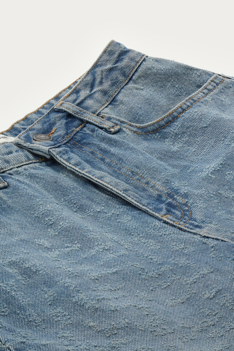 Blue wide leg jeans with structure | My Jewellery