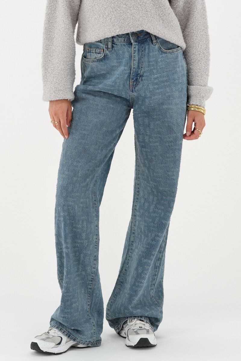 Blue wide leg jeans with structure | My Jewellery