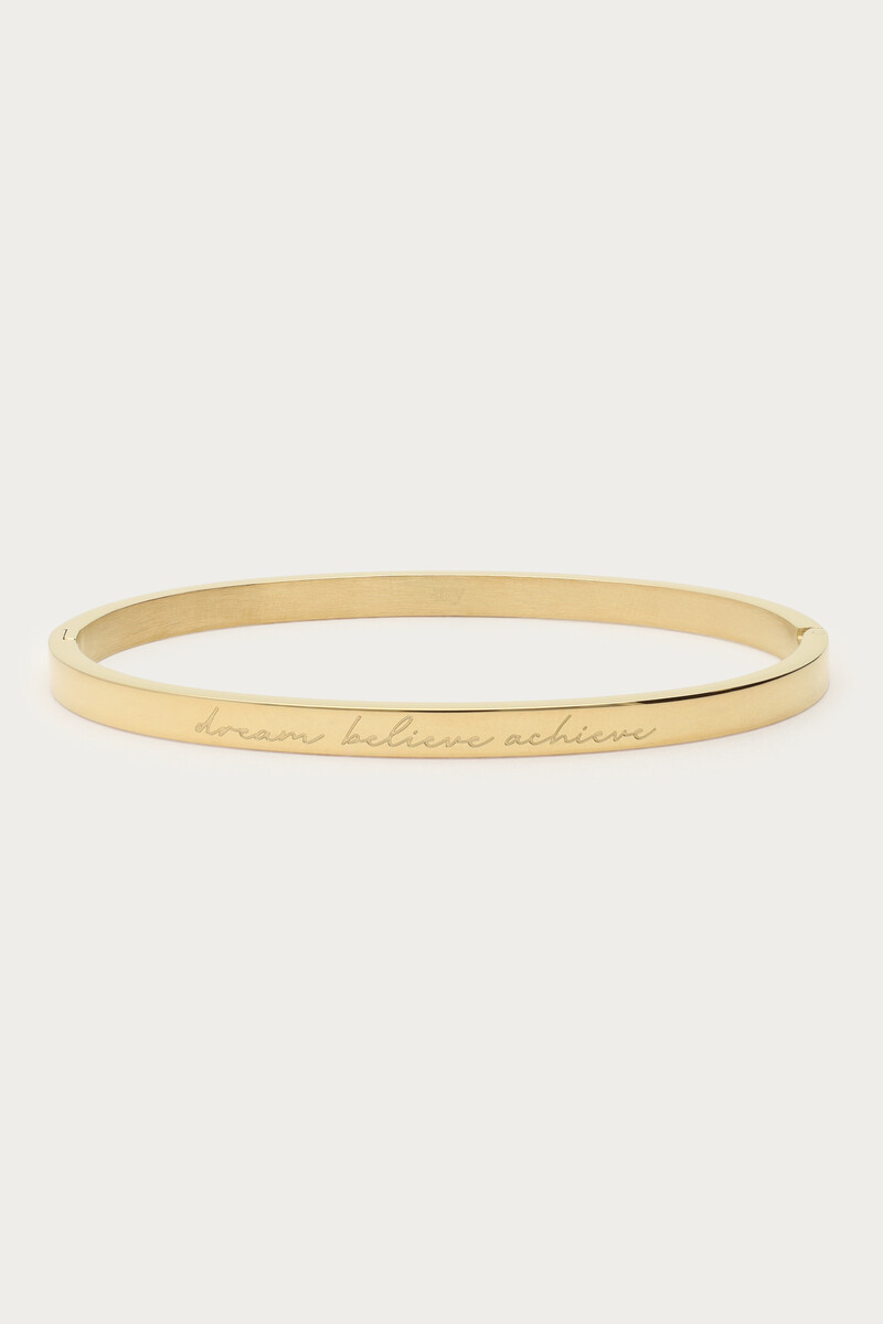 Bold bangle "Dream believe achieve"