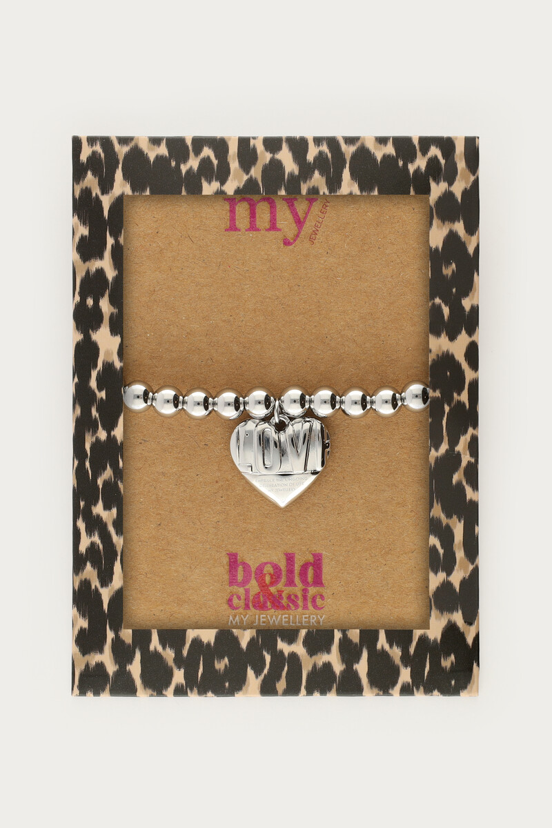 Bold beaded bracelet with love heart | My Jewellery