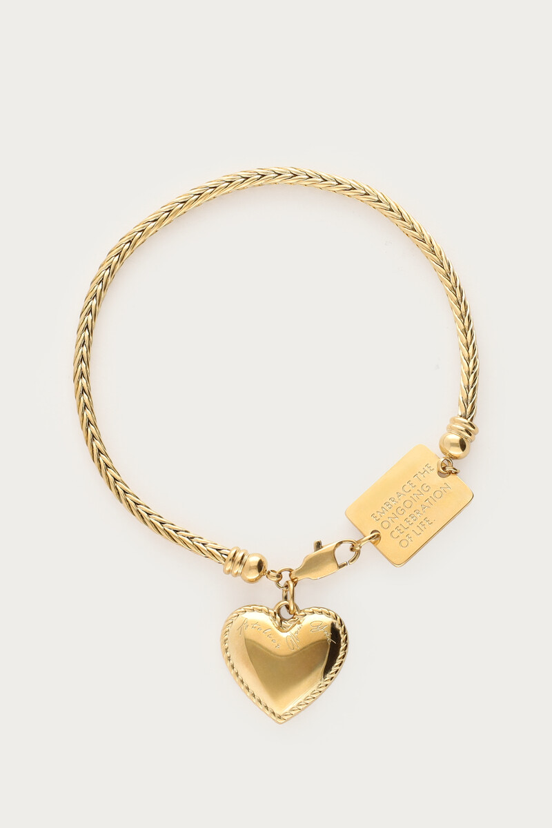 Bold bracelet with heart-shaped charm | My Jewellery