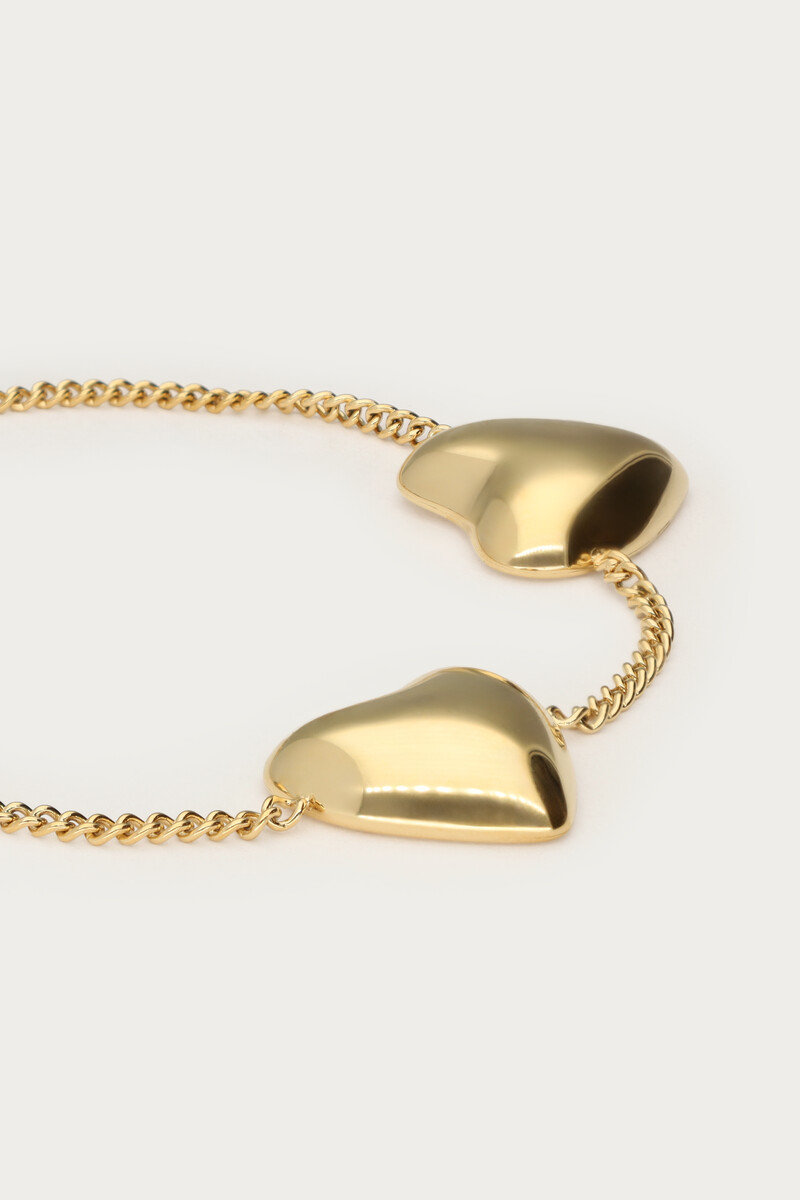 Bold bracelet with three hearts | My Jewellery