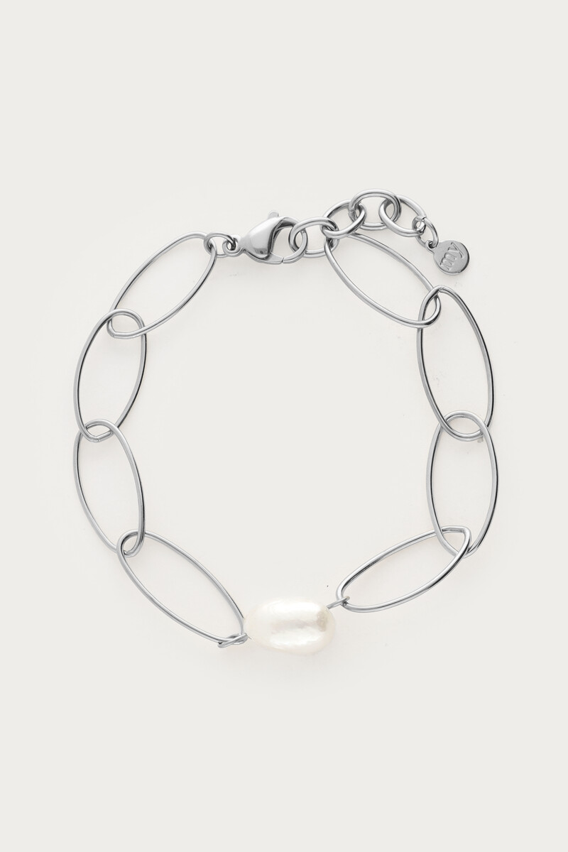 Bold chain bracelet with freshwater pearls | My Jewellery