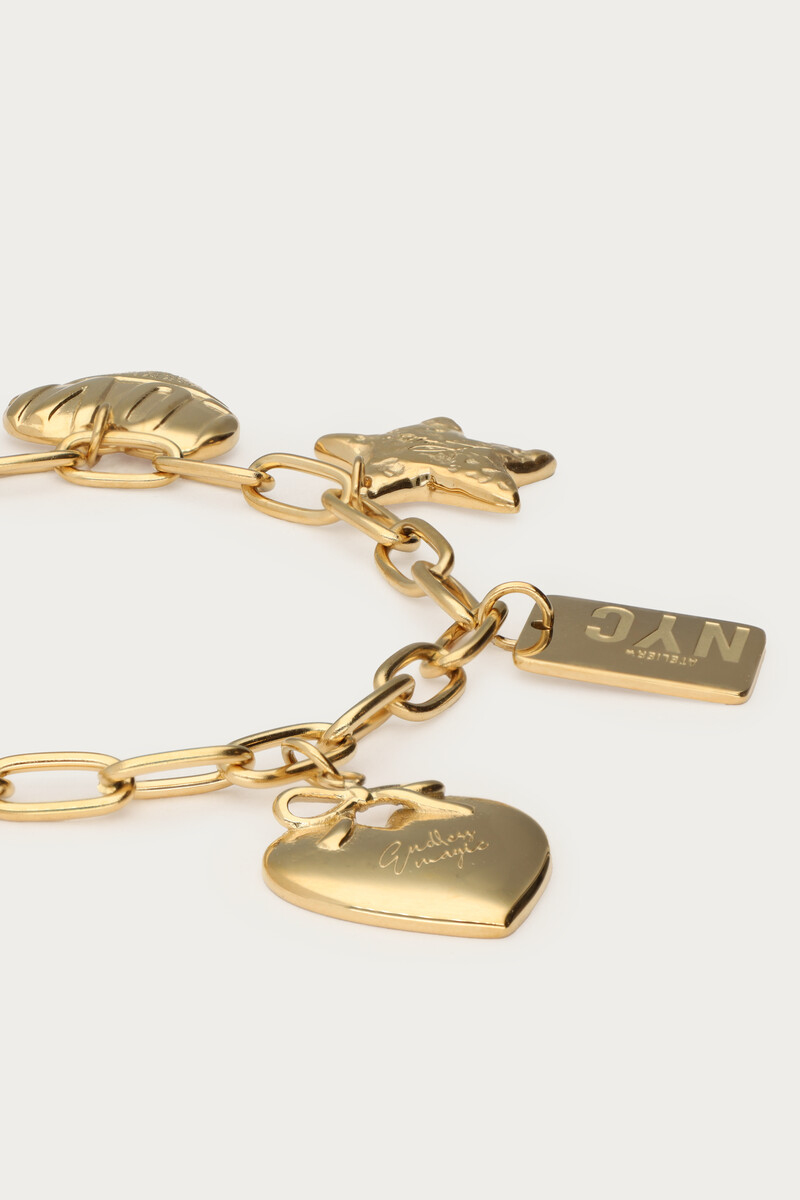 Bold chain bracelet with multi charms | My Jewellery
