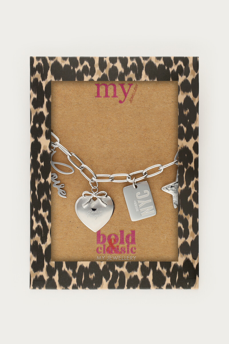 Bold chain bracelet with multi charms | My Jewellery