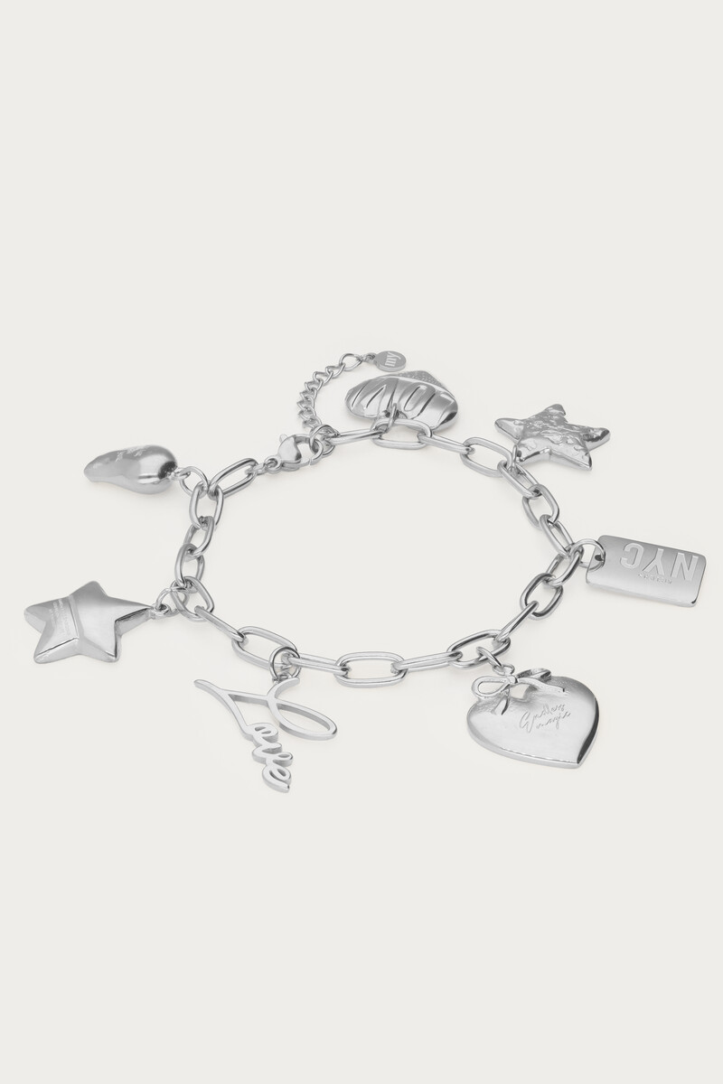 Bold chain bracelet with multi charms | My Jewellery